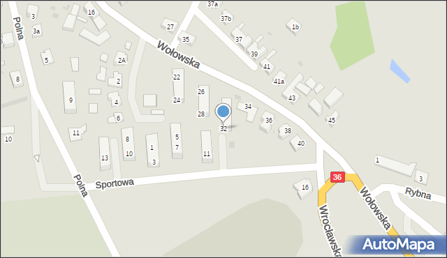 Ścinawa, Wołowska, 32, mapa Ścinawa