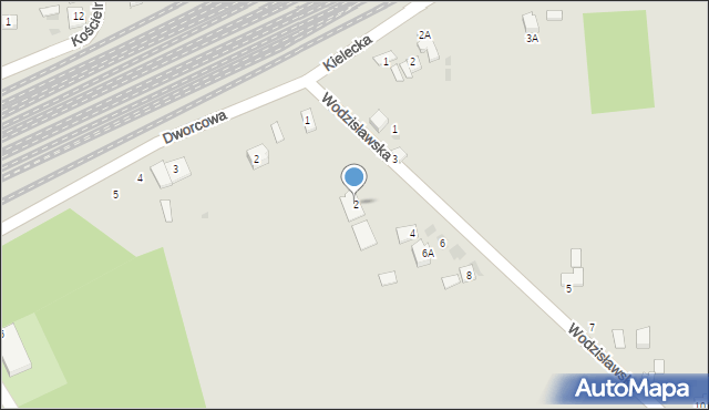 Sędziszów, Wodzisławska, 2, mapa Sędziszów