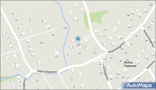 Sędziszów Małopolski, Wolica Piaskowa, 252, mapa Sędziszów Małopolski