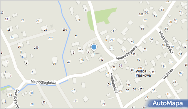 Sędziszów Małopolski, Wolica Piaskowa, 266, mapa Sędziszów Małopolski