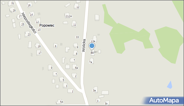 Sędziszów Małopolski, Wolica Piaskowa, 8A, mapa Sędziszów Małopolski