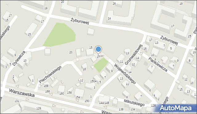 Siedlce, Wojewódzkiego Ignacego, 17, mapa Siedlce