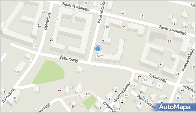 Siedlce, Wojewódzkiego Ignacego, 24, mapa Siedlce