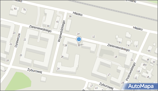 Siedlce, Wojewódzkiego Ignacego, 30, mapa Siedlce