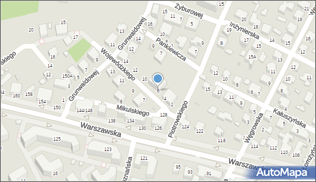 Siedlce, Wojewódzkiego Ignacego, 6, mapa Siedlce