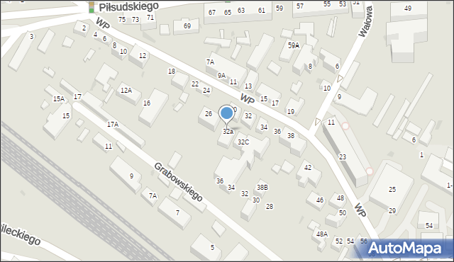 Siedlce, Wojska Polskiego, 32a, mapa Siedlce