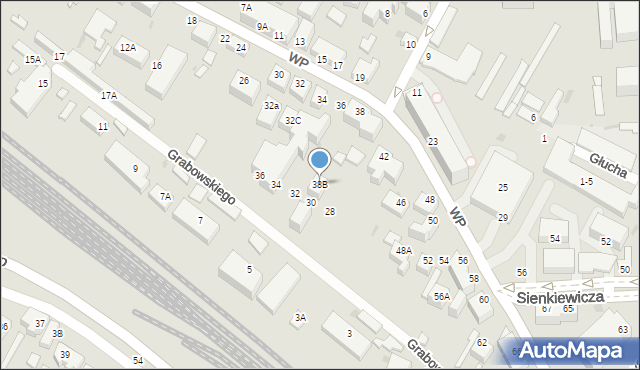 Siedlce, Wojska Polskiego, 38B, mapa Siedlce