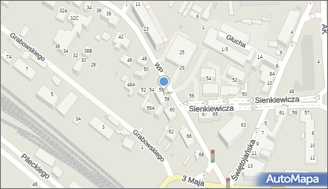 Siedlce, Wojska Polskiego, 56B, mapa Siedlce