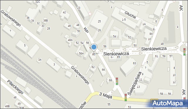 Siedlce, Wojska Polskiego, 60, mapa Siedlce