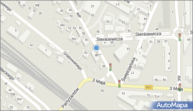 Siedlce, Wojska Polskiego, 66, mapa Siedlce