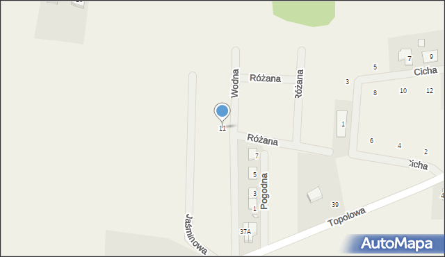 Siedlec, Wodna, 11, mapa Siedlec