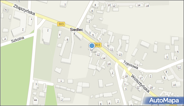 Siedlec, Wolsztyńska, 10A, mapa Siedlec