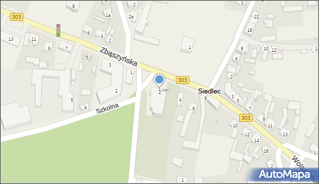 Siedlec, Wolsztyńska, 2, mapa Siedlec