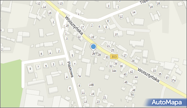 Siedlec, Wolsztyńska, 26, mapa Siedlec