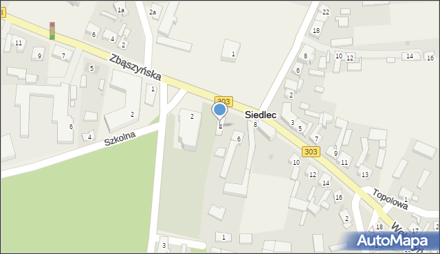 Siedlec, Wolsztyńska, 4, mapa Siedlec