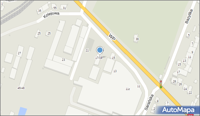 Sieradz, Wojska Polskiego, 19A, mapa Sieradz