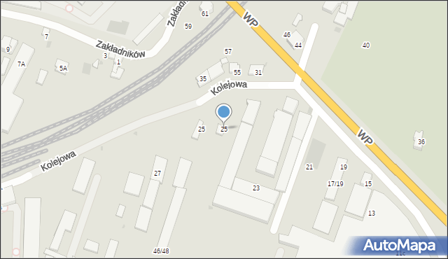 Sieradz, Wojska Polskiego, 25, mapa Sieradz