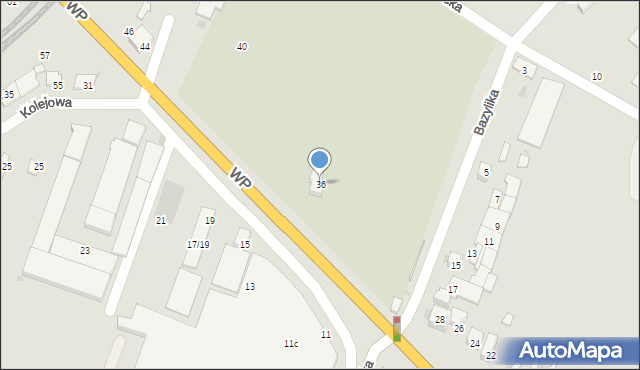 Sieradz, Wojska Polskiego, 36, mapa Sieradz