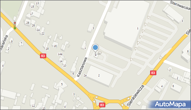 Sieradz, Wojska Polskiego, 4, mapa Sieradz