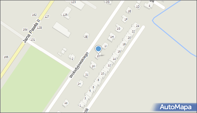 Sieradz, Wołodyjowskiego Michała, 1J, mapa Sieradz