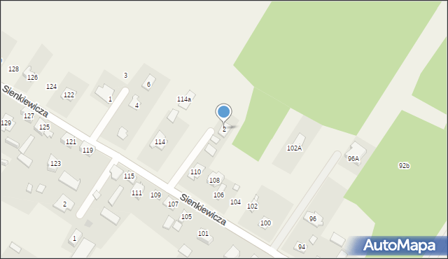 Sieraków, Wołodyjowskiego Michała, 2, mapa Sieraków