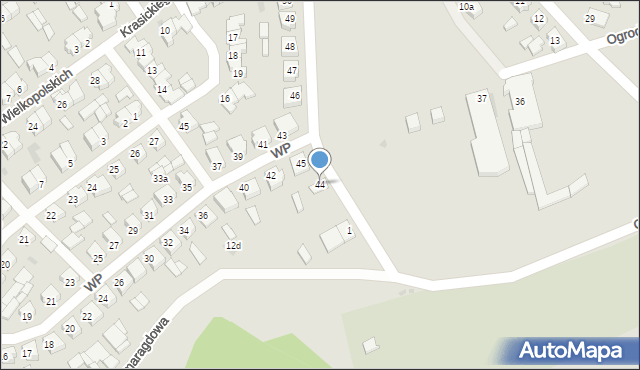 Sieraków, Wojska Polskiego, 44a, mapa Sieraków