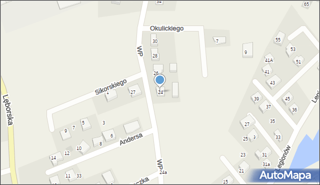 Sierakowice, Wojska Polskiego, 24, mapa Sierakowice