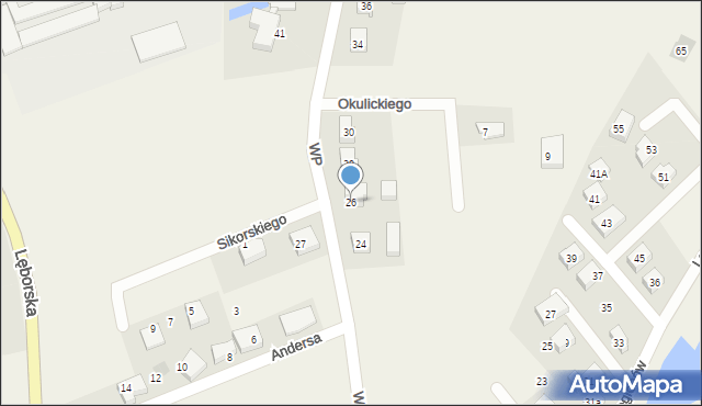 Sierakowice, Wojska Polskiego, 26, mapa Sierakowice