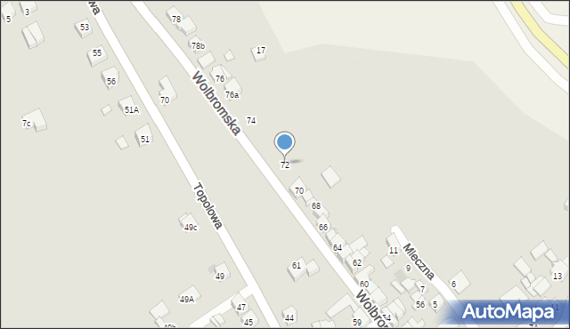 Skała, Wolbromska, 72, mapa Skała