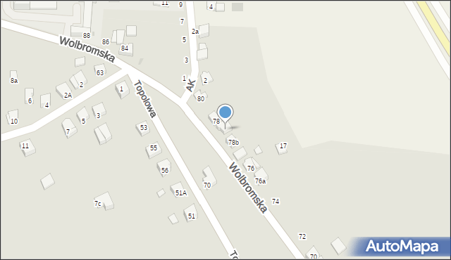 Skała, Wolbromska, 78a, mapa Skała