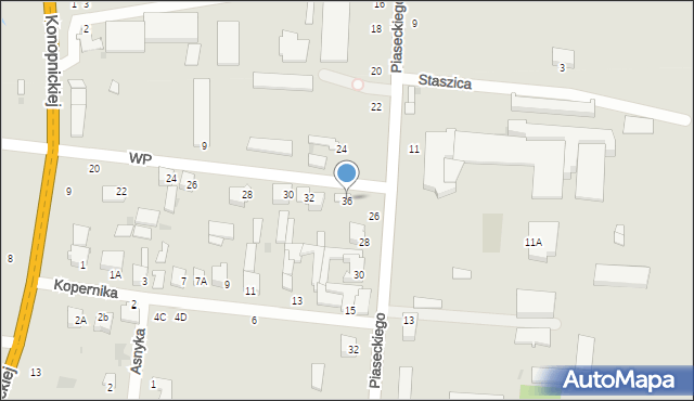 Skaryszew, Wojska Polskiego, 36, mapa Skaryszew