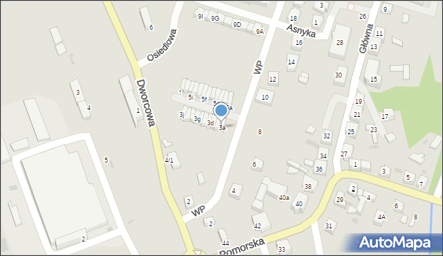 Skórcz, Wojska Polskiego, 3a, mapa Skórcz