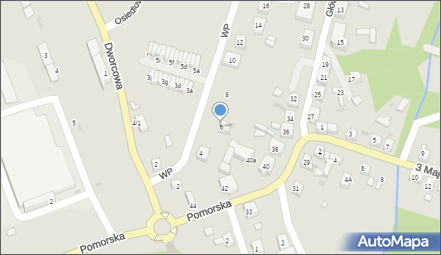 Skórcz, Wojska Polskiego, 6, mapa Skórcz