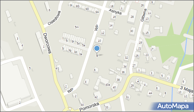 Skórcz, Wojska Polskiego, 8, mapa Skórcz