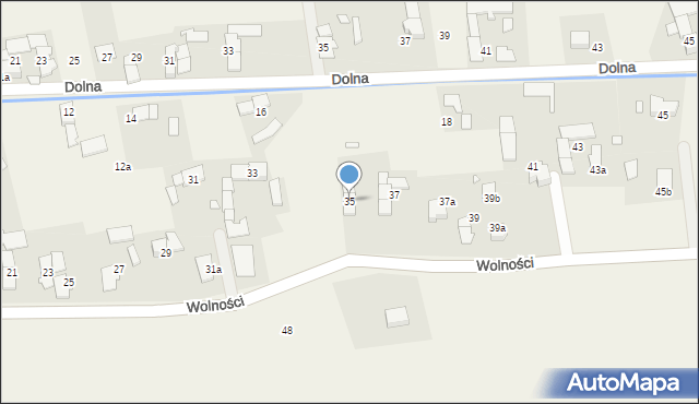 Skoroszyce, Wolności, 35, mapa Skoroszyce