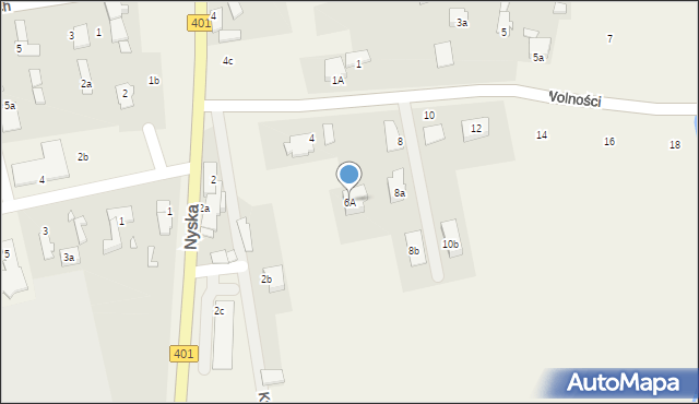 Skoroszyce, Wolności, 6A, mapa Skoroszyce