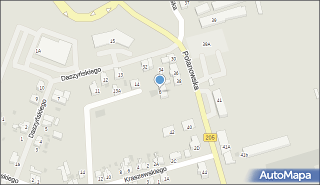 Sławno, Wodeckiego Zbigniewa, 6, mapa Sławno