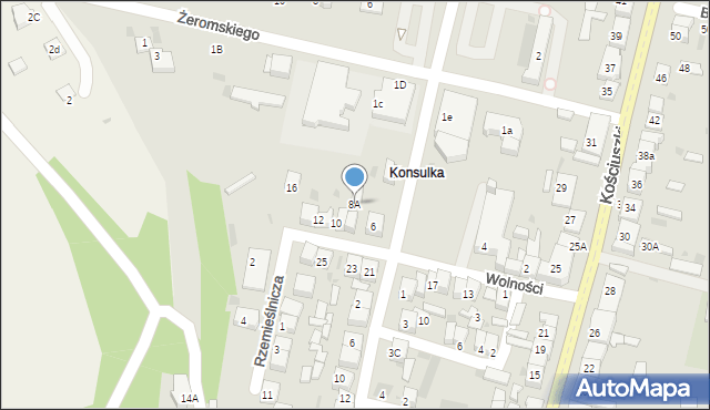 Słomniki, Wolności, 8A, mapa Słomniki