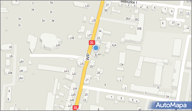 Słubice, Wojska Polskiego, 31, mapa Słubice