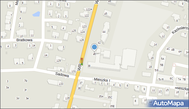 Słubice, Wojska Polskiego, 40, mapa Słubice