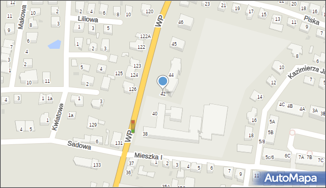 Słubice, Wojska Polskiego, 42, mapa Słubice