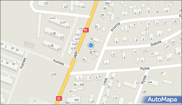 Słubice, Wojska Polskiego, 62, mapa Słubice