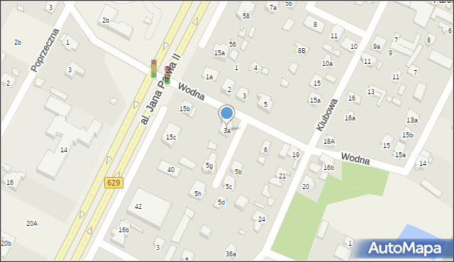 Słupno, Wodna, 3a, mapa Słupno