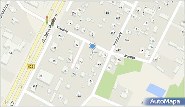 Słupno, Wodna, 6, mapa Słupno