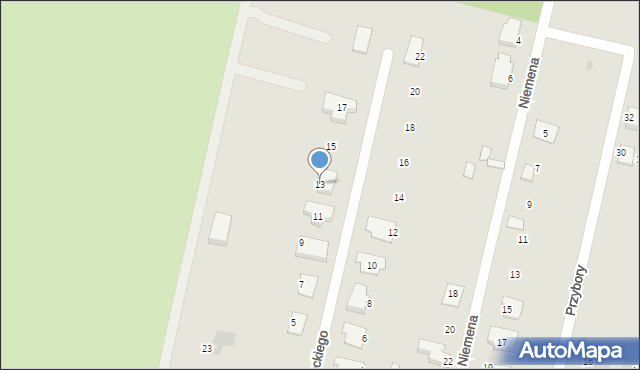 Słupsk, Wodeckiego Zbigniewa, 13, mapa Słupska