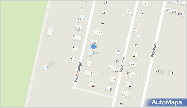 Słupsk, Wodeckiego Zbigniewa, 8, mapa Słupska
