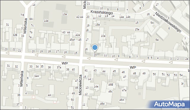 Słupsk, Wojska Polskiego, 13, mapa Słupska