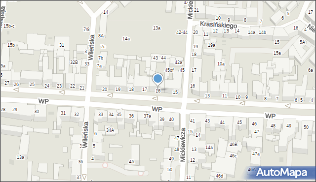 Słupsk, Wojska Polskiego, 16, mapa Słupska