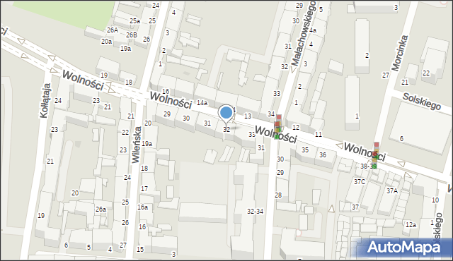 Słupsk, Wolności, 32, mapa Słupska