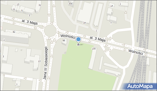 Słupsk, Wolności, 98, mapa Słupska